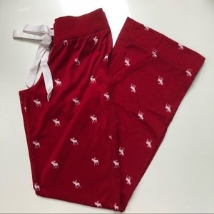 Abercrombie kids red & white logo pj pans